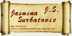 Jasmina Šurbatović vizit kartica